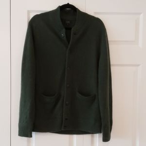 J Crew men's lambswool bomberjacket cardigan sz L
